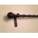  Wrought Iron Curtain Pole Set 20mm in Smithy Matt Black.